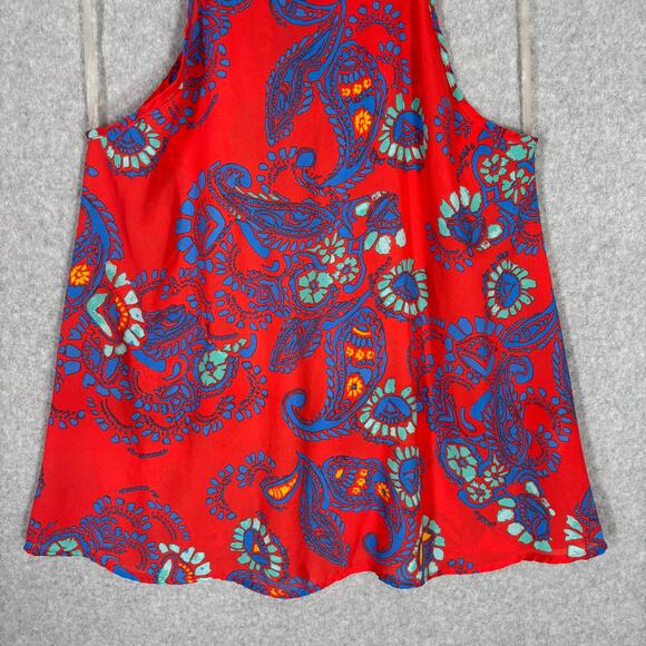 Everly Tank Top Small Paisley Flowy Feminine Resort Cruise Mediterranean Cottage - Picture 3 of 9